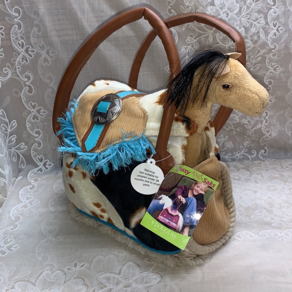 Bundle: 9" Sassy Pet Sak by Douglass & 9" Applause bendable legs horse